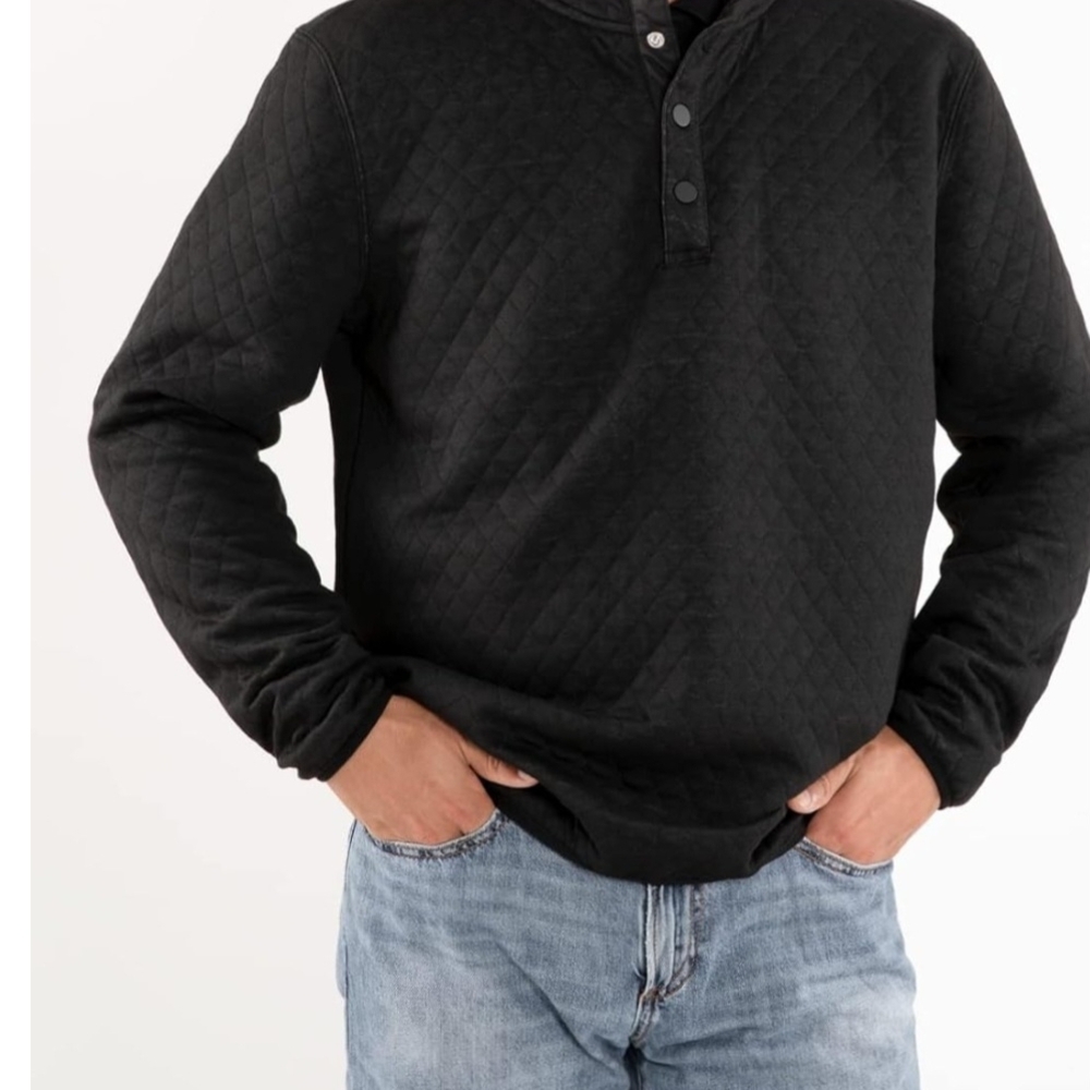 Men's Black Quilted Shirt